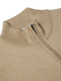 DG's Drifter Long Sleeve Half Zip Sweater - Light Brown