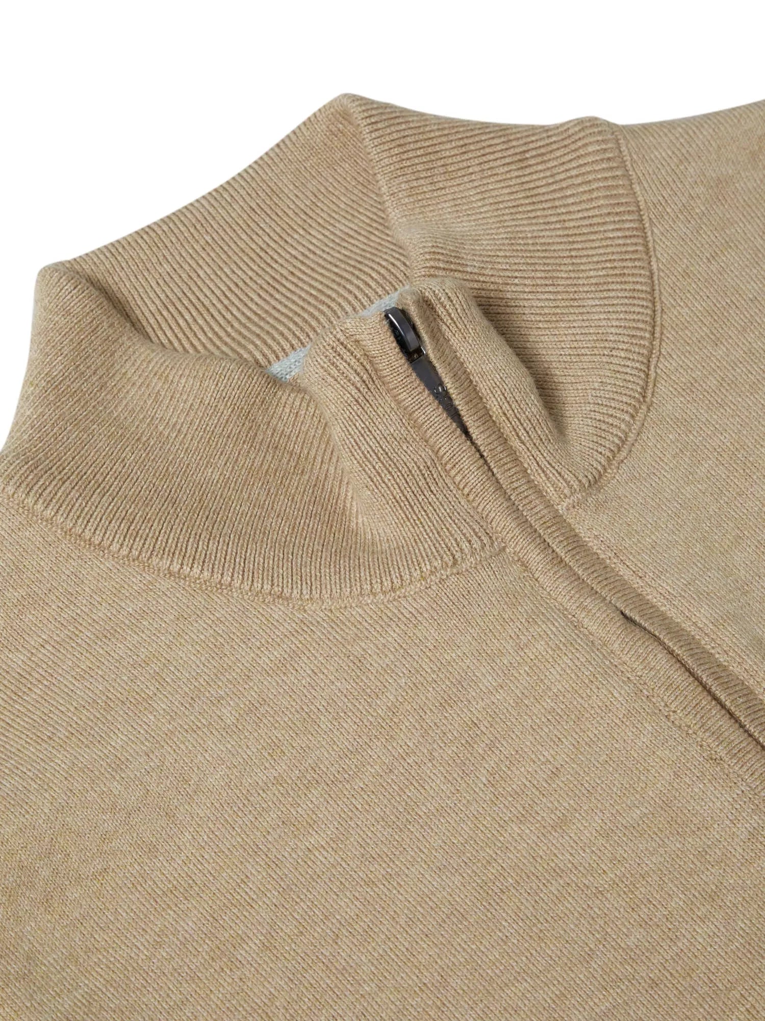 DG's Drifter Long Sleeve Half Zip Sweater - Light Brown