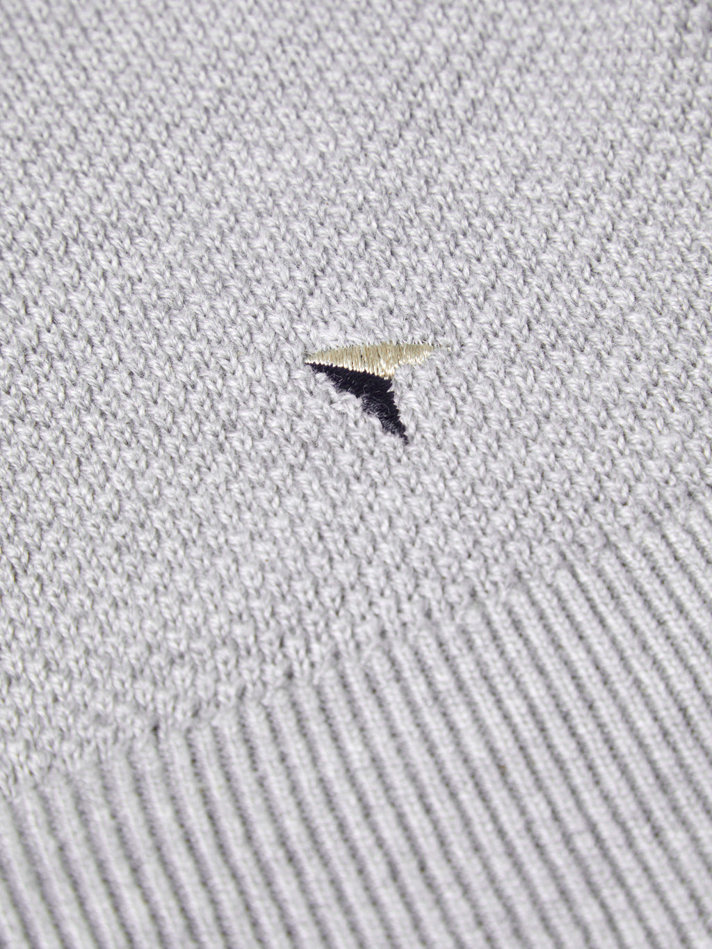 Light Grey Full-Zip Cardigan with Textured Knit