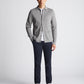 Long Sleeve Buttoned Polo Cardigan - Grey