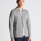 Long Sleeve Buttoned Polo Cardigan - Grey