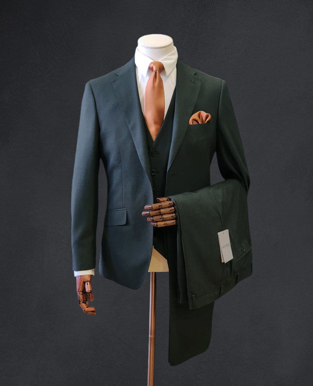 BIG MENS - Harcourt Dark Green Suit - Trousers