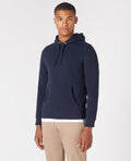 Tapered Fit Soft Cotton-Blend Hoodie - Navy