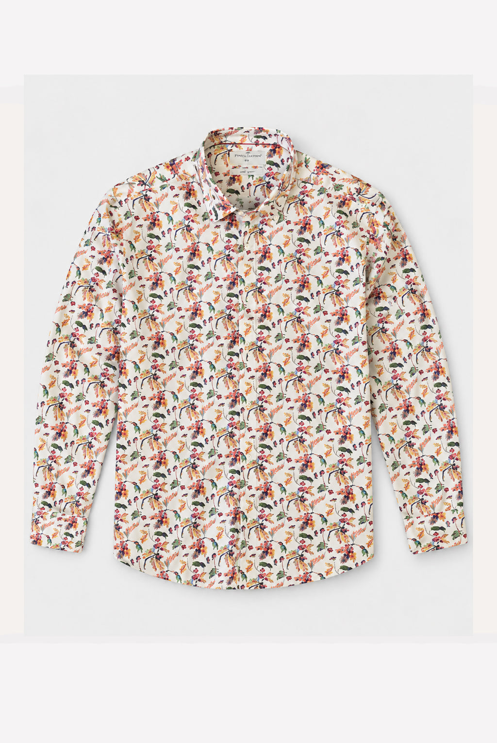 Long Sleeve Acorn Print Shirt - Ecru