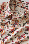 Long Sleeve Acorn Print Shirt - Ecru