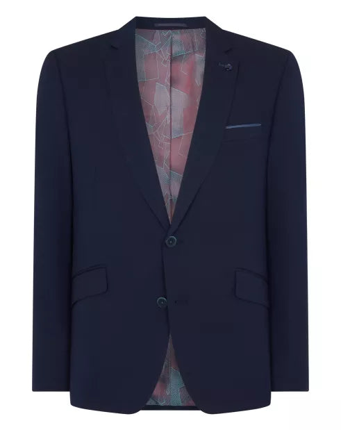 Tapered Fit Polyviscose Suit Jacket - French Navy