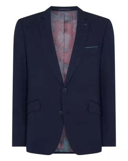 Tapered Fit Polyviscose Suit Jacket - French Navy