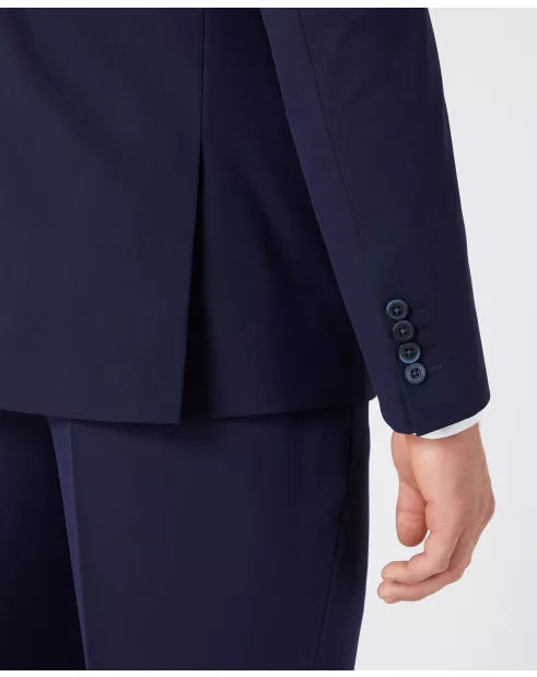 Tapered Fit Polyviscose Suit Jacket - French Navy
