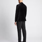 Slim Fit Velvet Jacket - Black