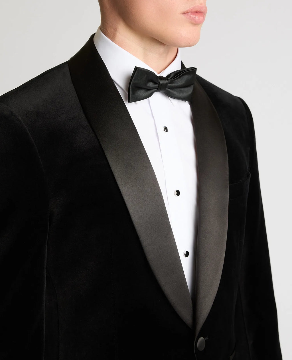 Romeo Velvet Shawl Collar Jacket - Black