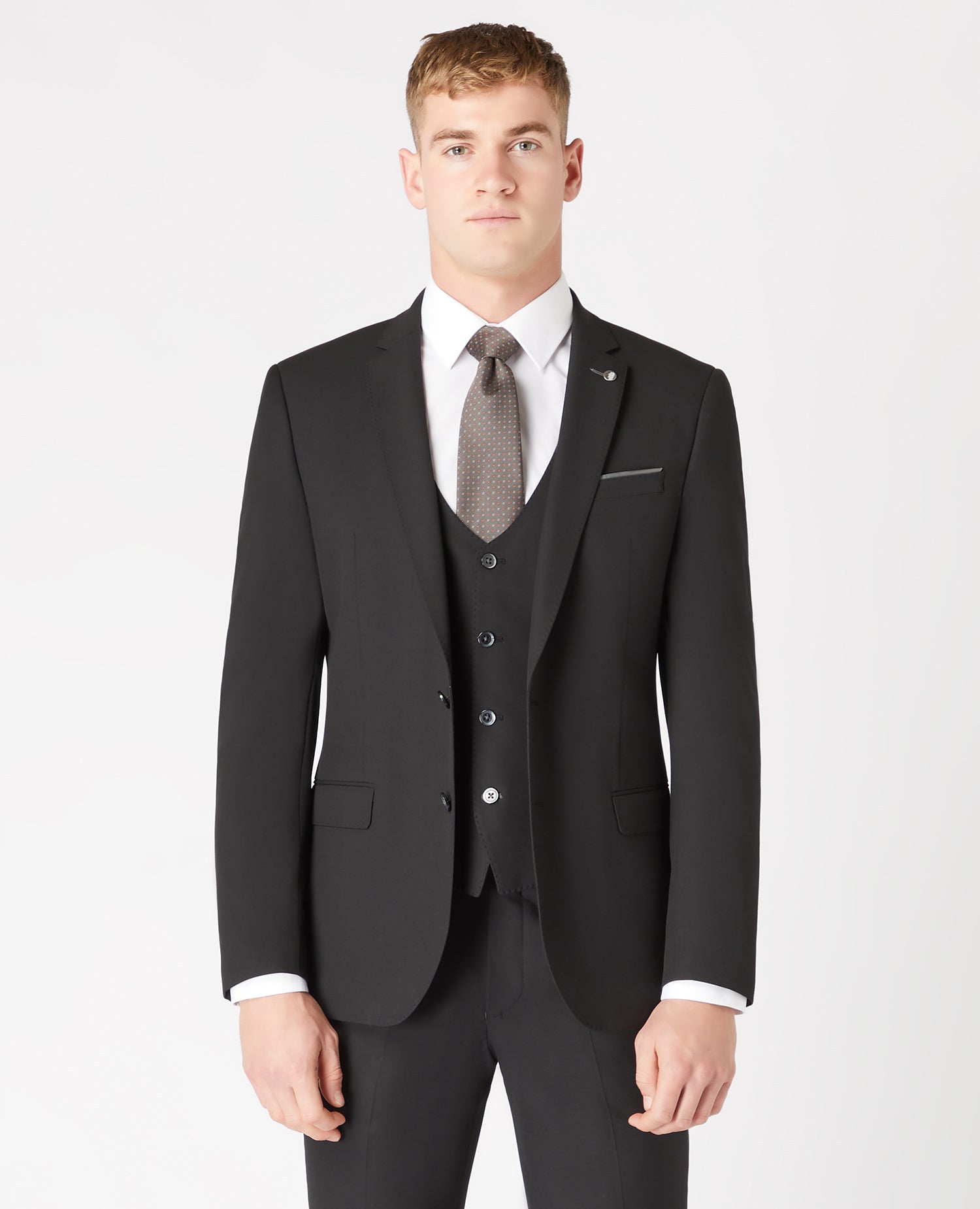 Remus Slim Fit Suit Jacket - Black