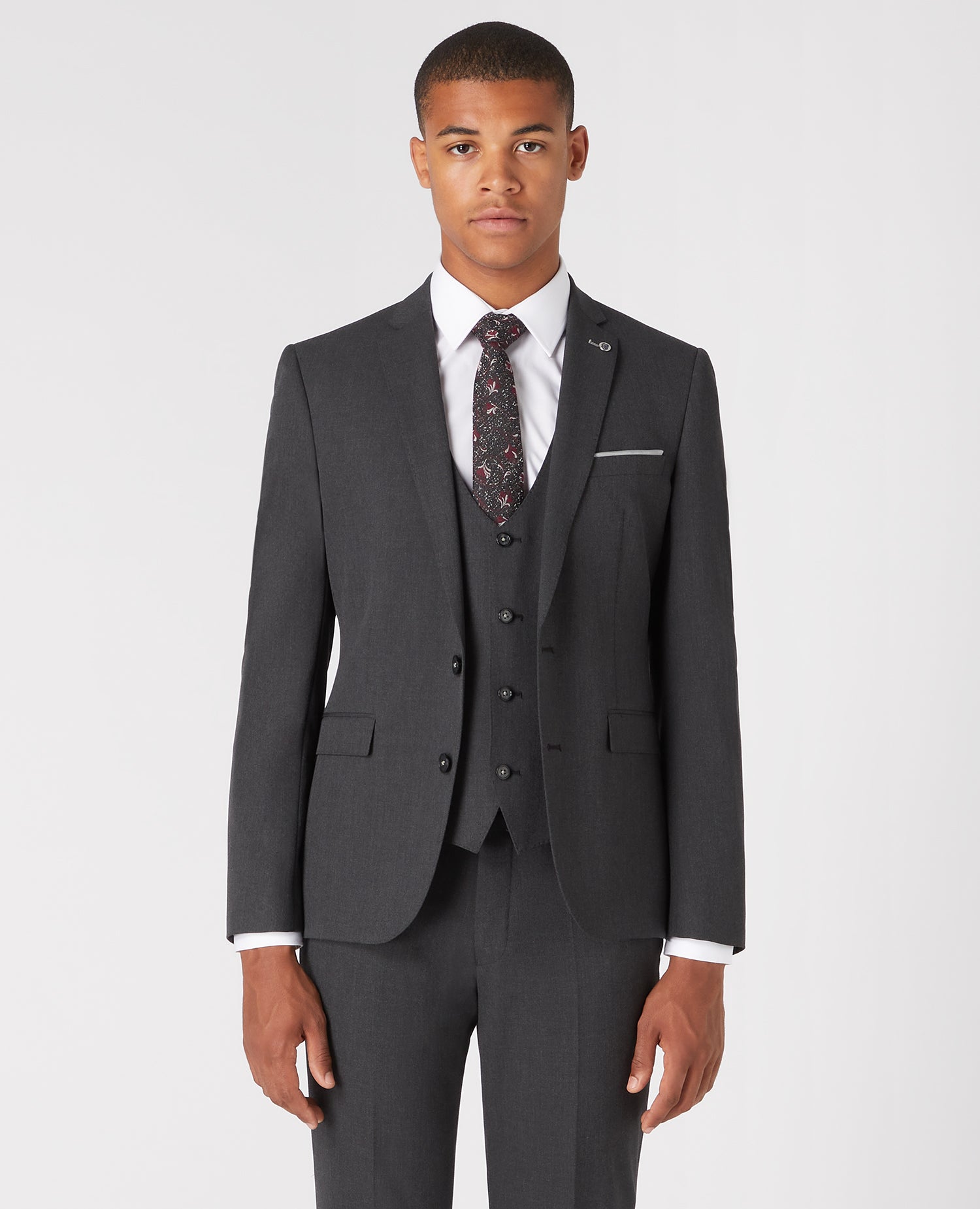 Remus Slim Fit Suit Jacket - Charcoal