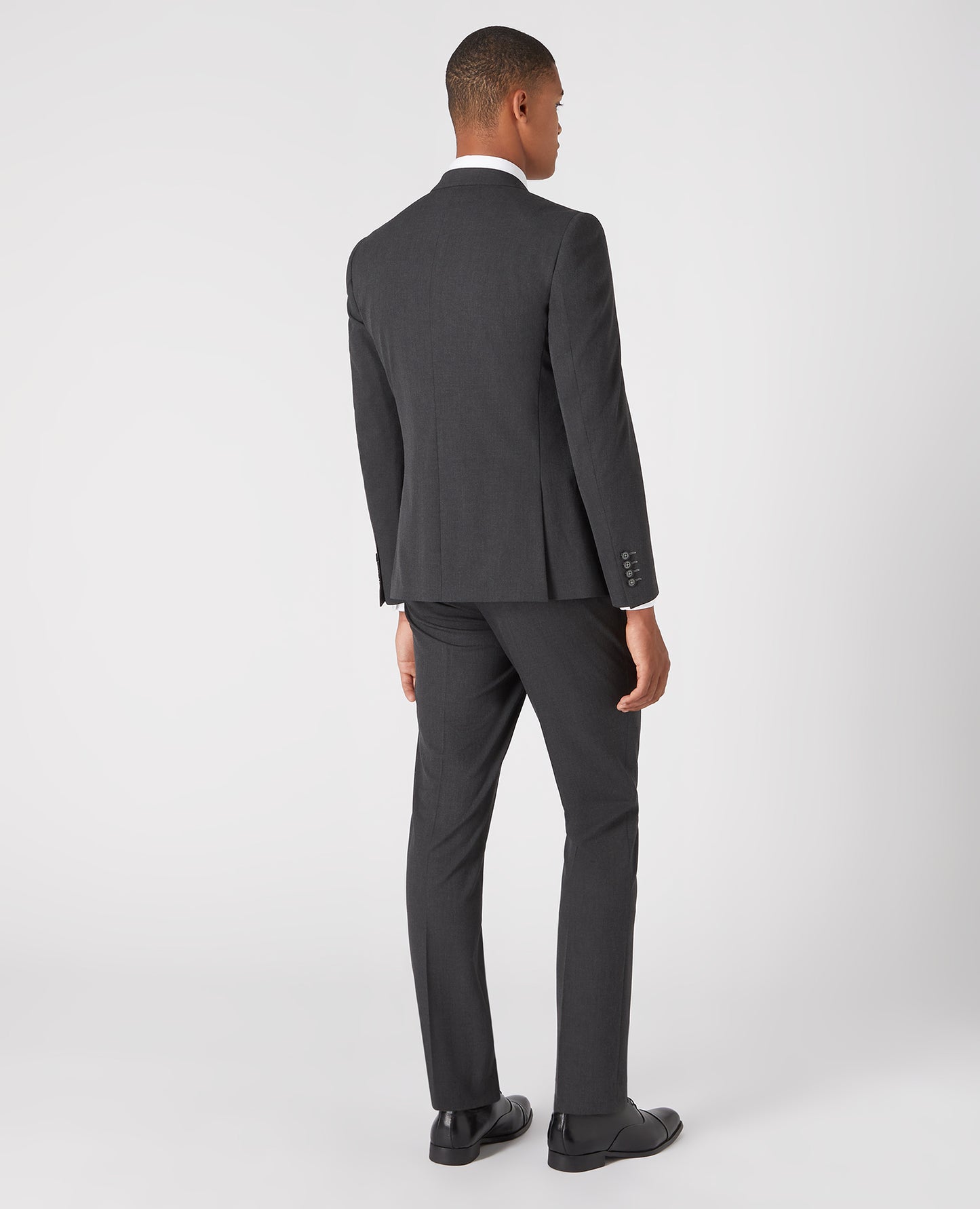 Slim Fit Polyviscose Suit Jacket - Charcoal