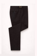 Slim Fit Linen-Blend Suit Trousers - Black