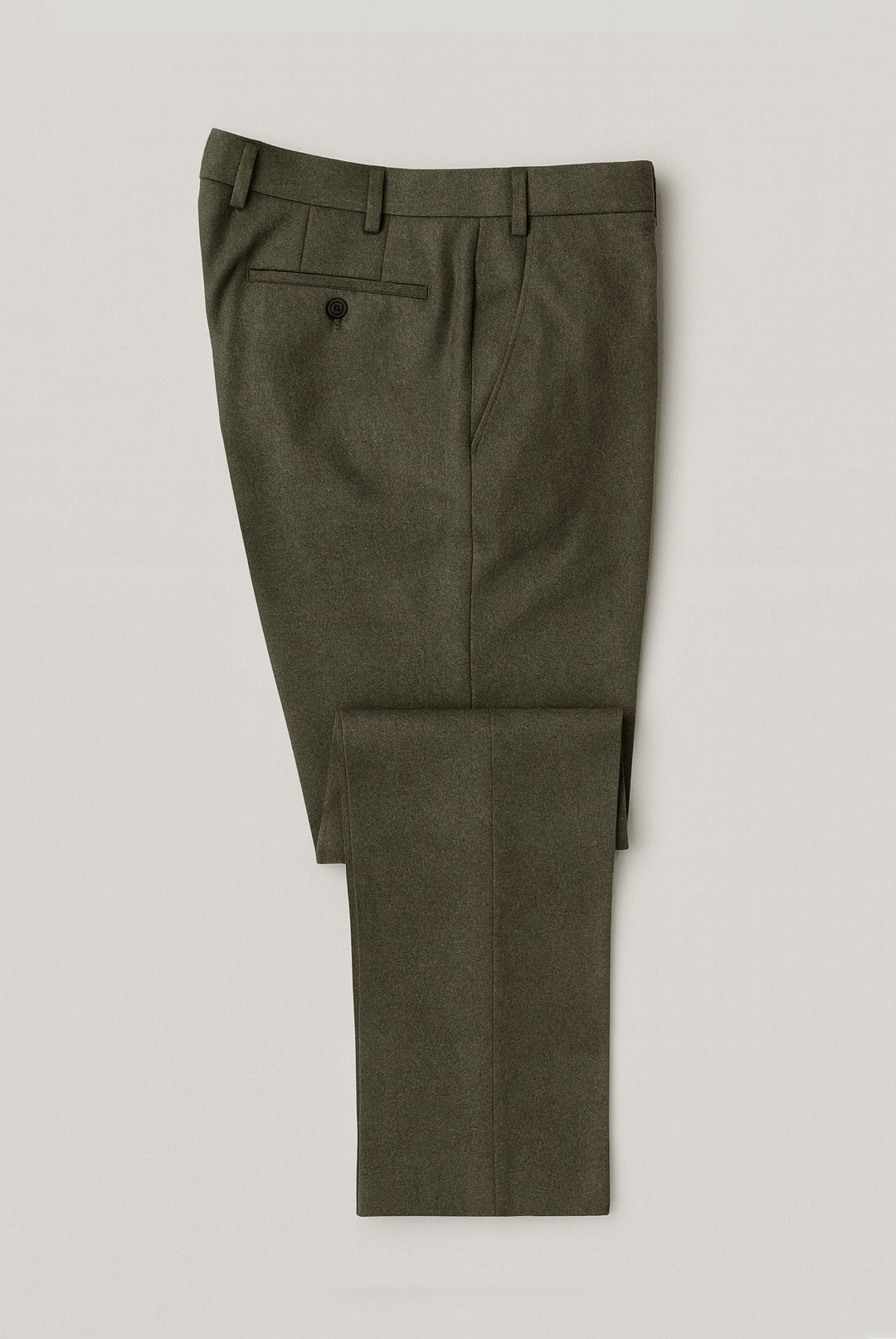 Soft Warm Handle Tapered Olive Suit - Trousers