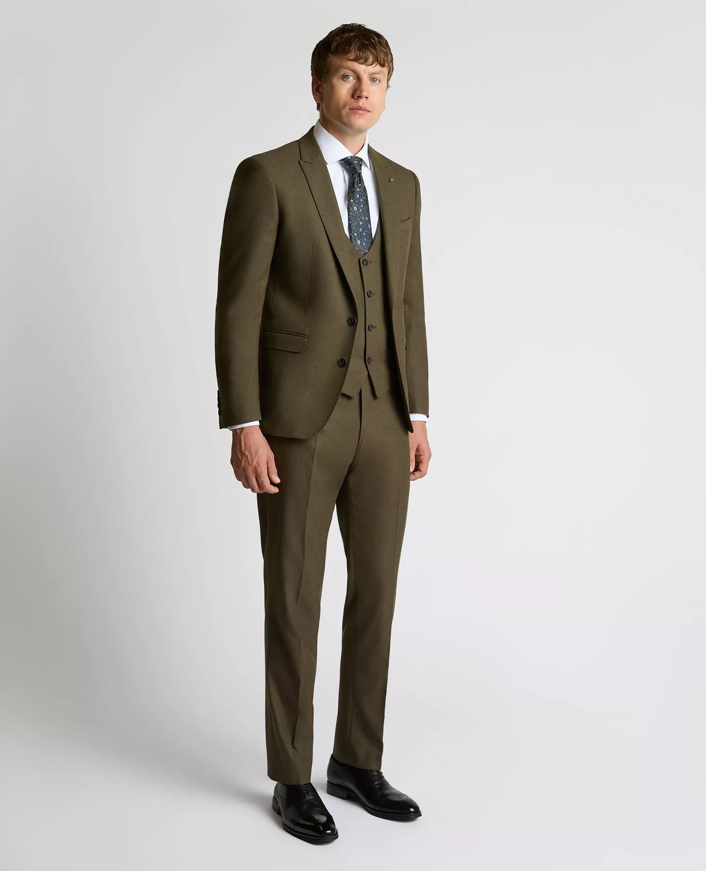 Soft Warm Handle Tapered Olive Suit - Trousers