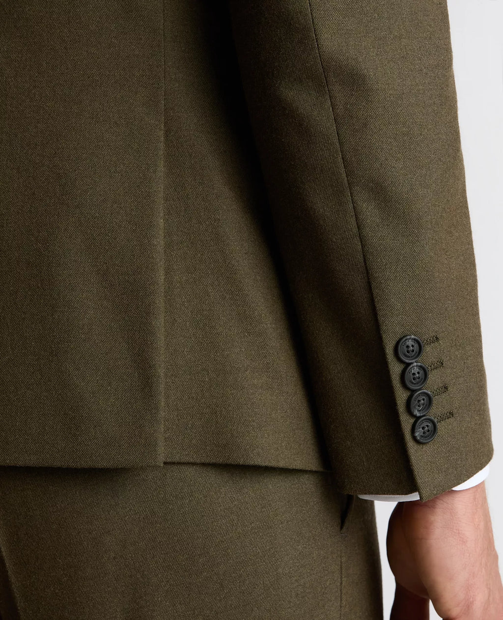 Soft Warm Handle Tapered Olive Suit - Jacket