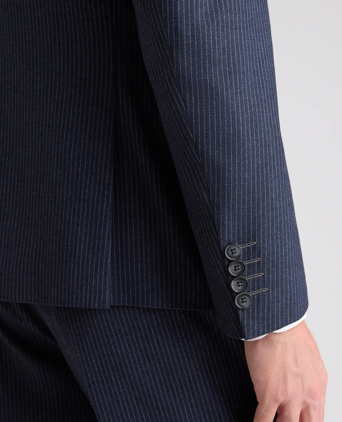 Remus Uomo Navy Pinstripe Double Breasted Suit