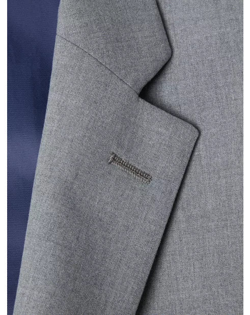 Dale Light Grey Tapered Stretch Fit Suit - Jacket