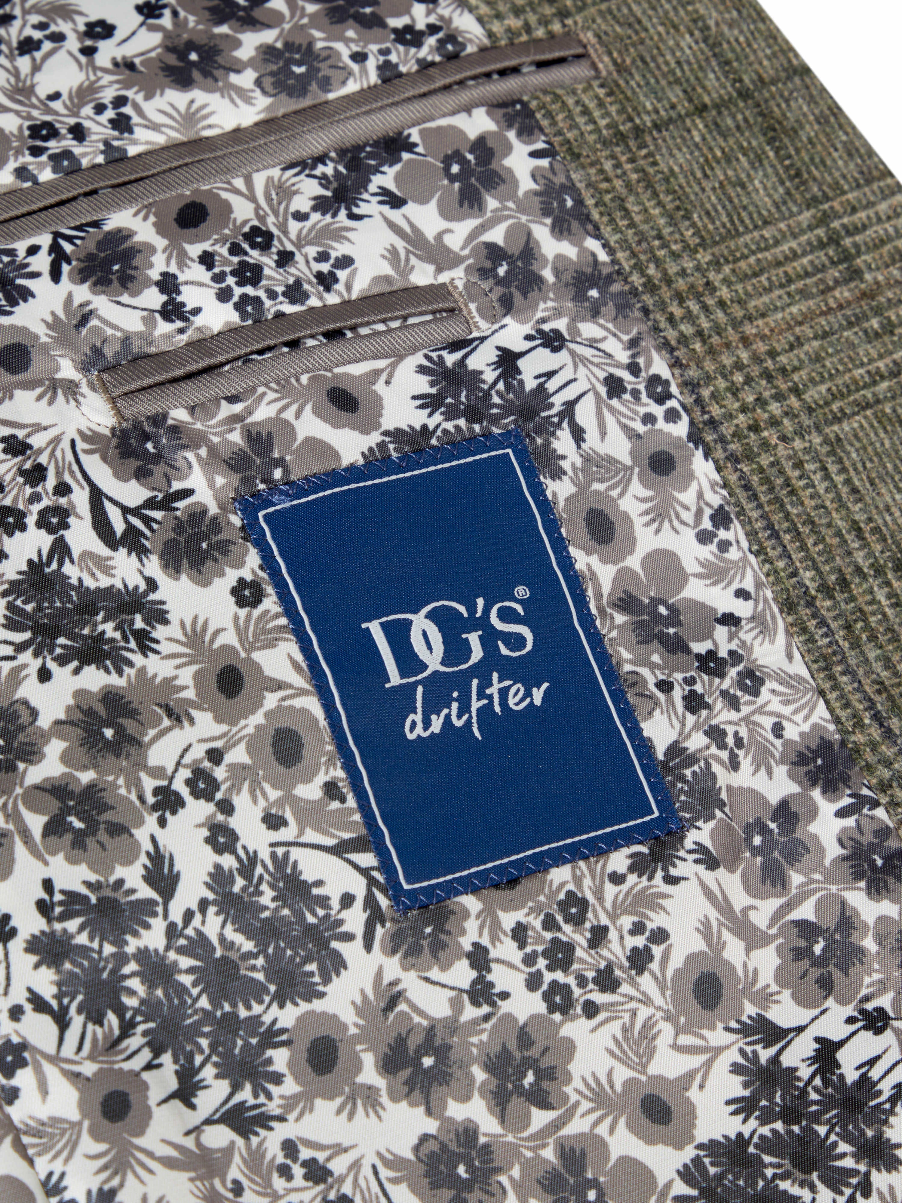 Pure Wool Tweed Check Jacket - Grey