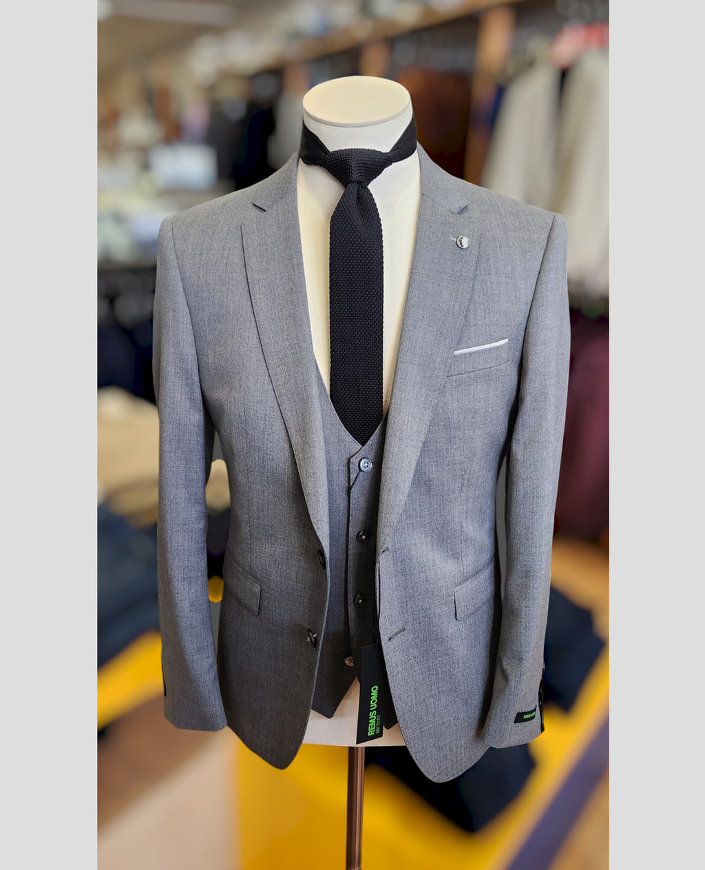 Slim Fit Wool-Rich Suit Jacket - Grey