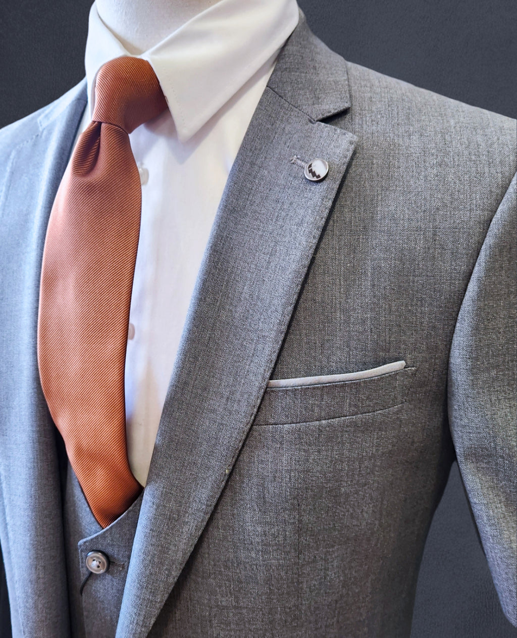 Slim Fit Wool-Rich Suit Jacket - Grey