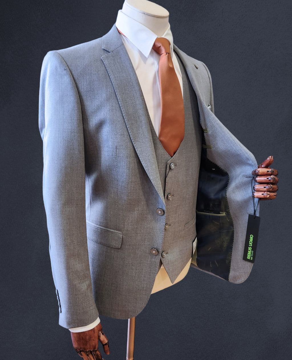 Slim Fit Wool-Rich Suit Jacket - Grey