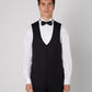 Slim Fit Wool-Rich Dinner Suit Waistcoat - Black