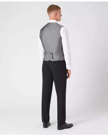 Tapered Fit Polyviscose Suit Waistcoat - Black