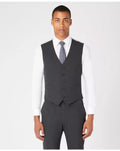 Tapered Fit Polyviscose Suit Waistcoat - Charcoal