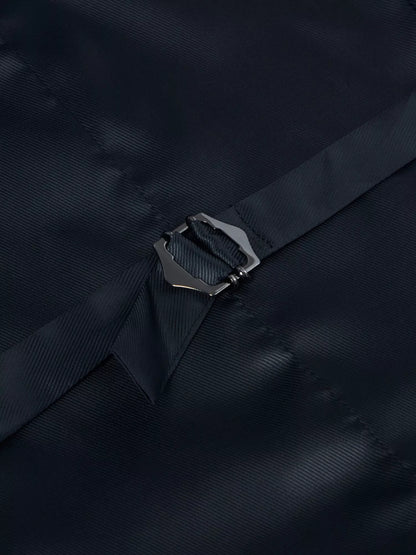 Slim Fit Polyviscose Suit Waistcoat - Black