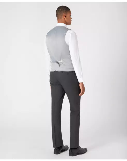 Slim Fit Polyviscose Suit Waistcoat - Charcoal