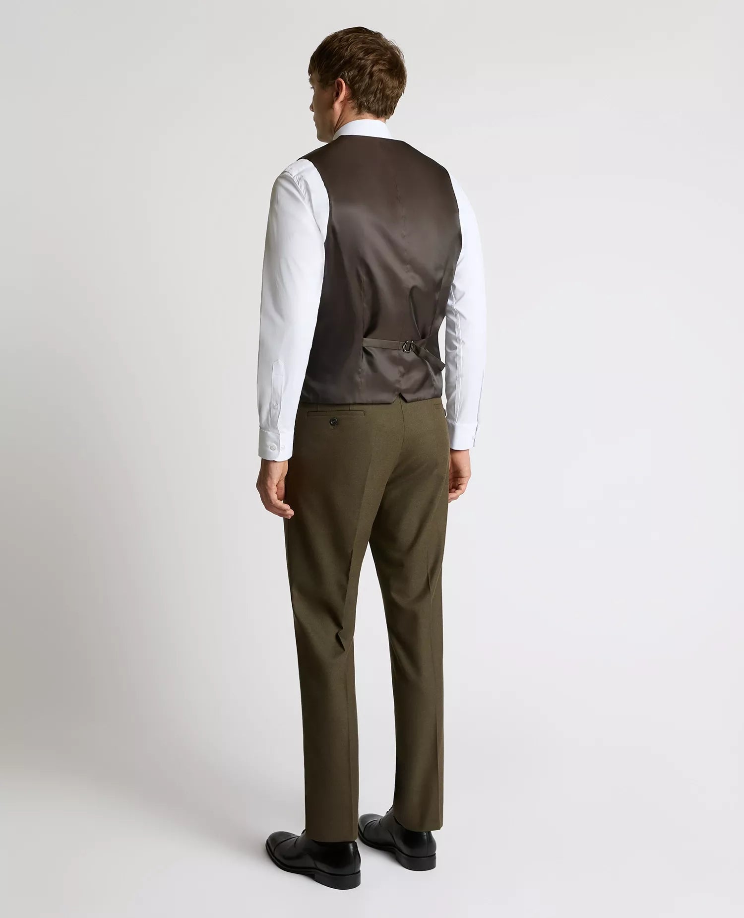 Soft Warm Handle Tapered Olive Suit - Waistcoat