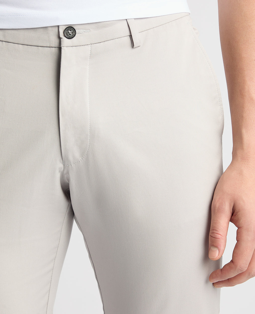 Slim Fit Stretch Trouser - Light Grey