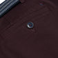 Expandable Waist Straight Leg Chinos - Burgundy