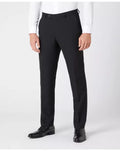 Tapered Fit Polyviscose Suit Trousers - Black