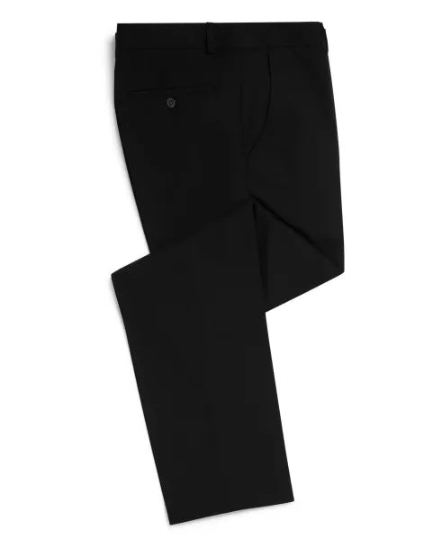 Tapered Fit Polyviscose Suit Trousers - Black