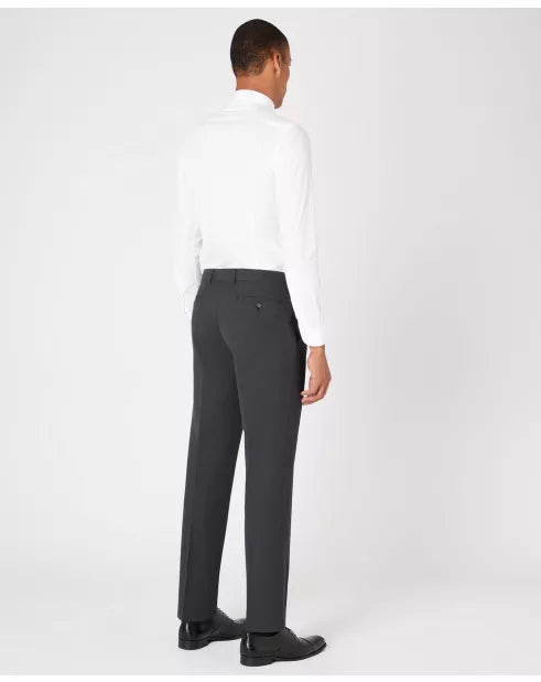 Tapered Fit Polyviscose Suit Trousers - Charcoal