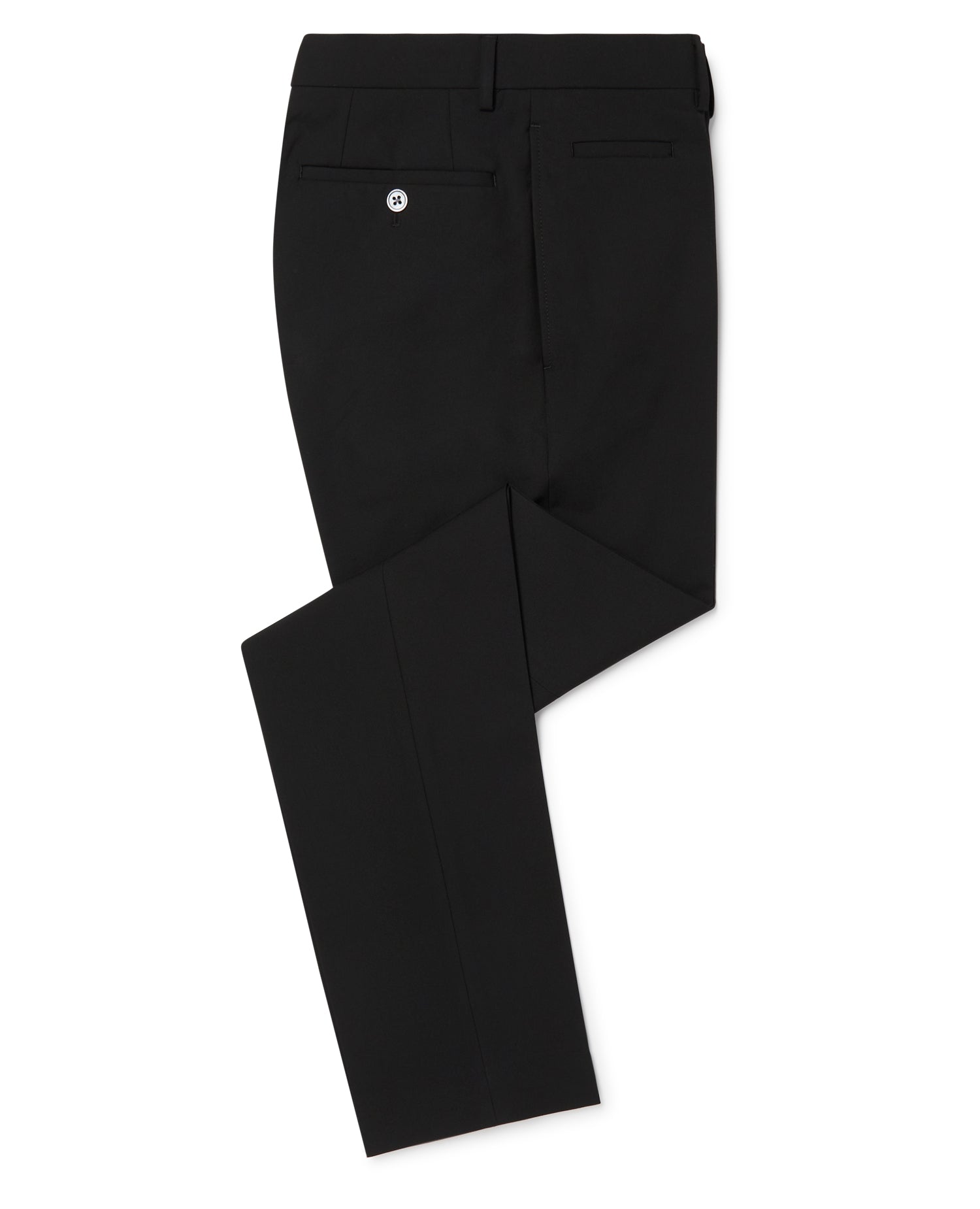 Slim Fit Polyviscose Suit Trousers - Black