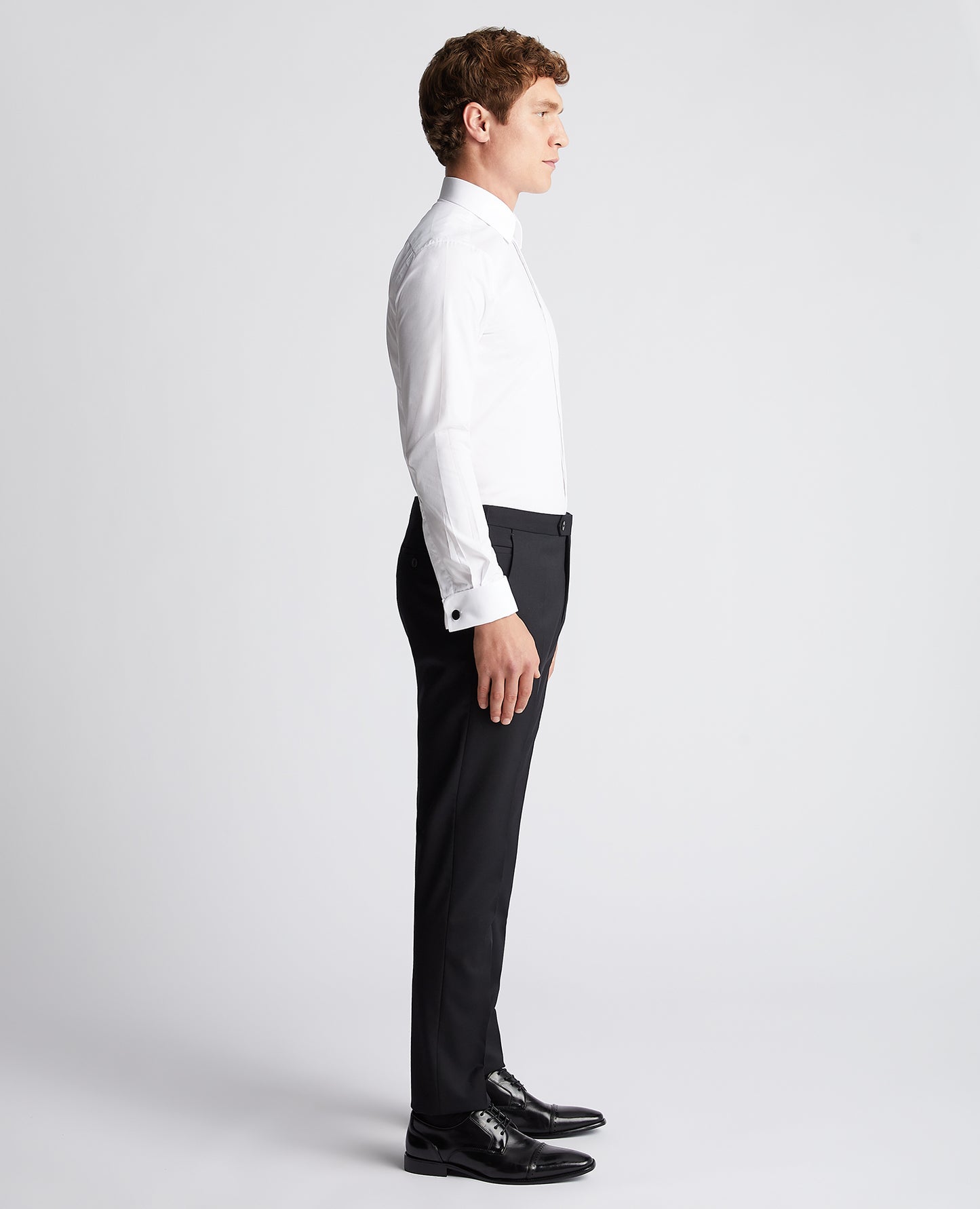 Slim Fit Wool-Rich Dinner Suit Trousers - Black