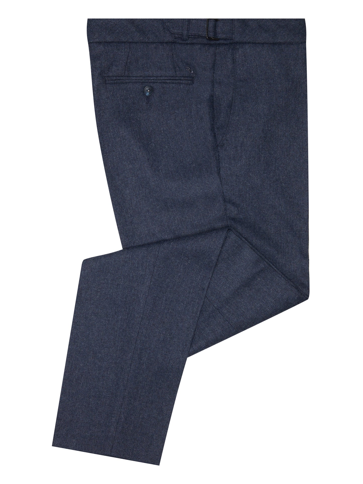 Slim Fit Tweed Trousers - Blue
