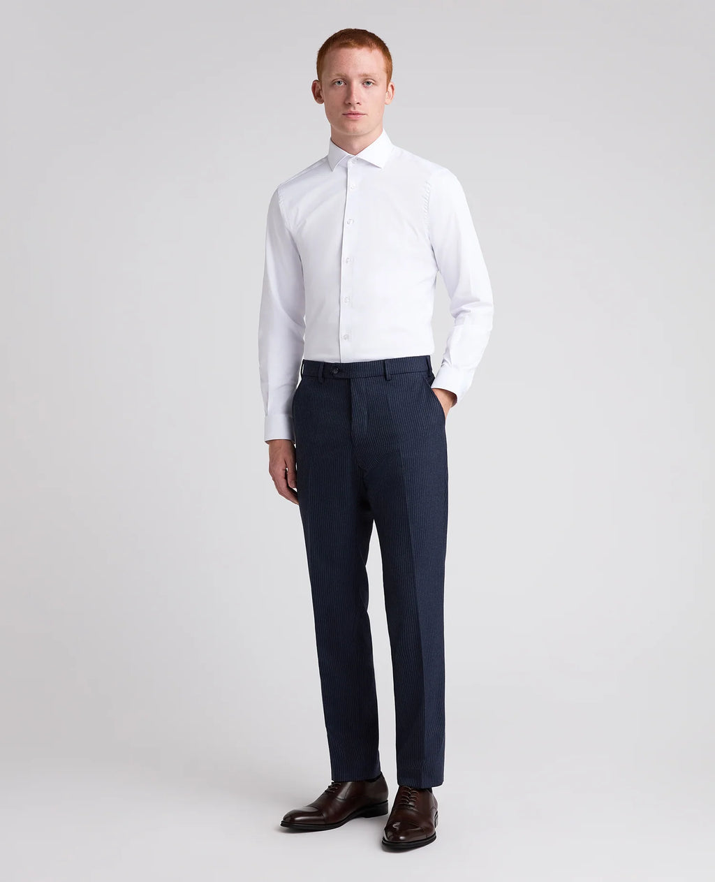 Remus Uomo Navy Pinstripe Double Breasted Suit