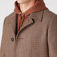 Tailored Fit Puppytooth Check Overcoat - Taupe