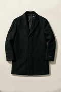 Osbourne Wool-Rich 3/4 Overcoat - Black