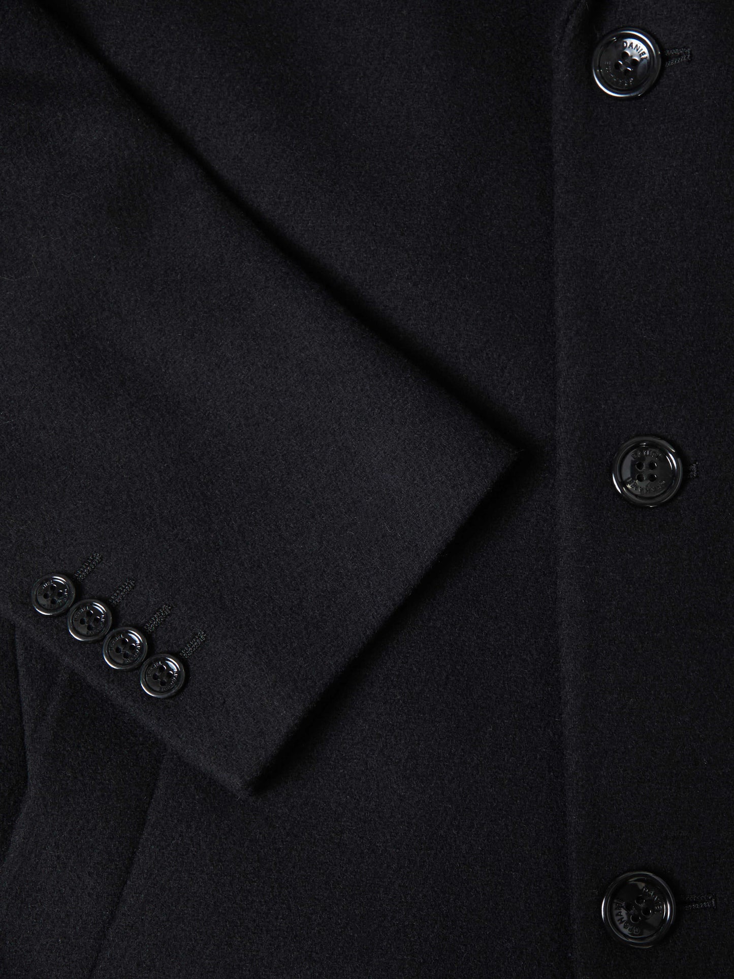 Osbourne Wool-Rich 3/4 Overcoat - Black