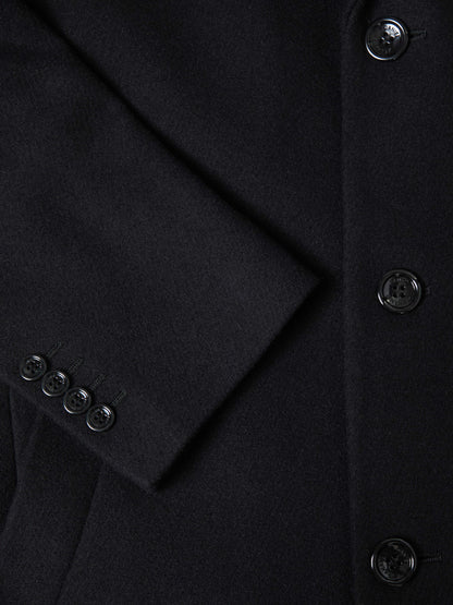 Osbourne Wool-Rich 3/4 Overcoat - Black