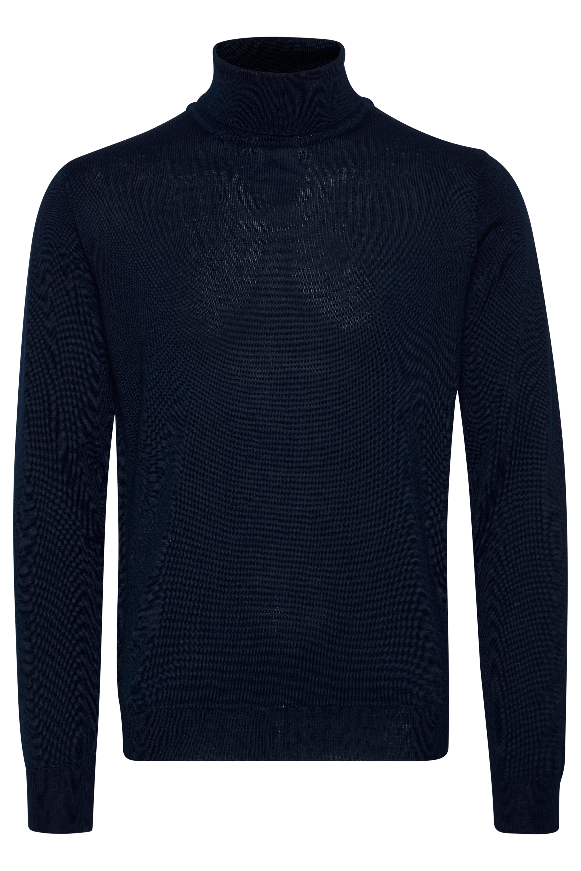Wool-Blend Super-Fine Knitted Roll-Neck - Navy