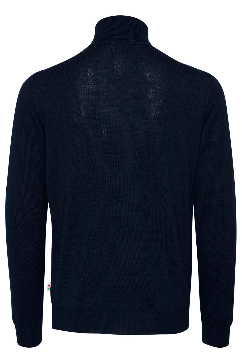Wool-Blend Super-Fine Knitted Roll-Neck - Navy