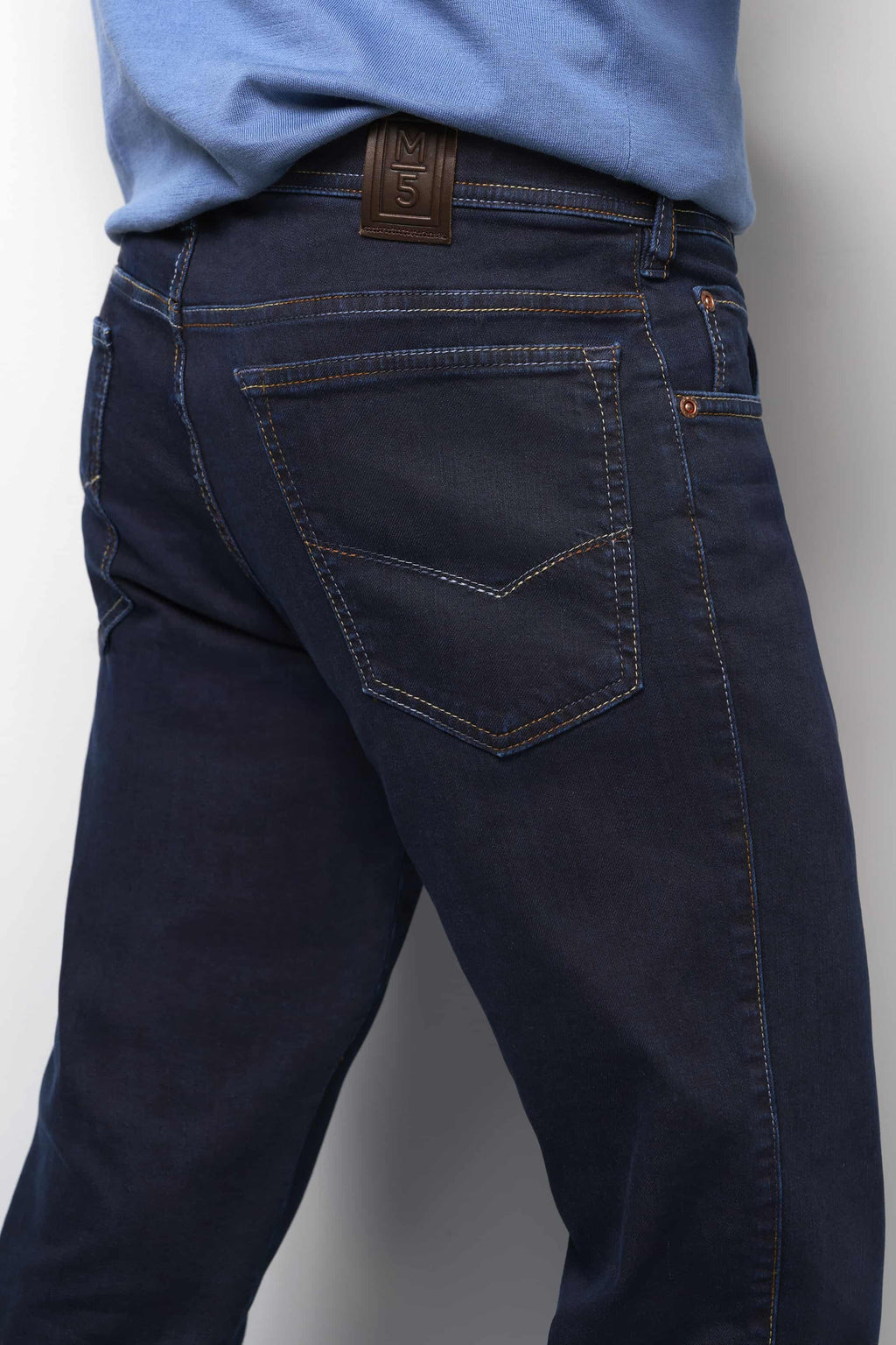 M5 Clean Dark Denim - Rainbow Stitch