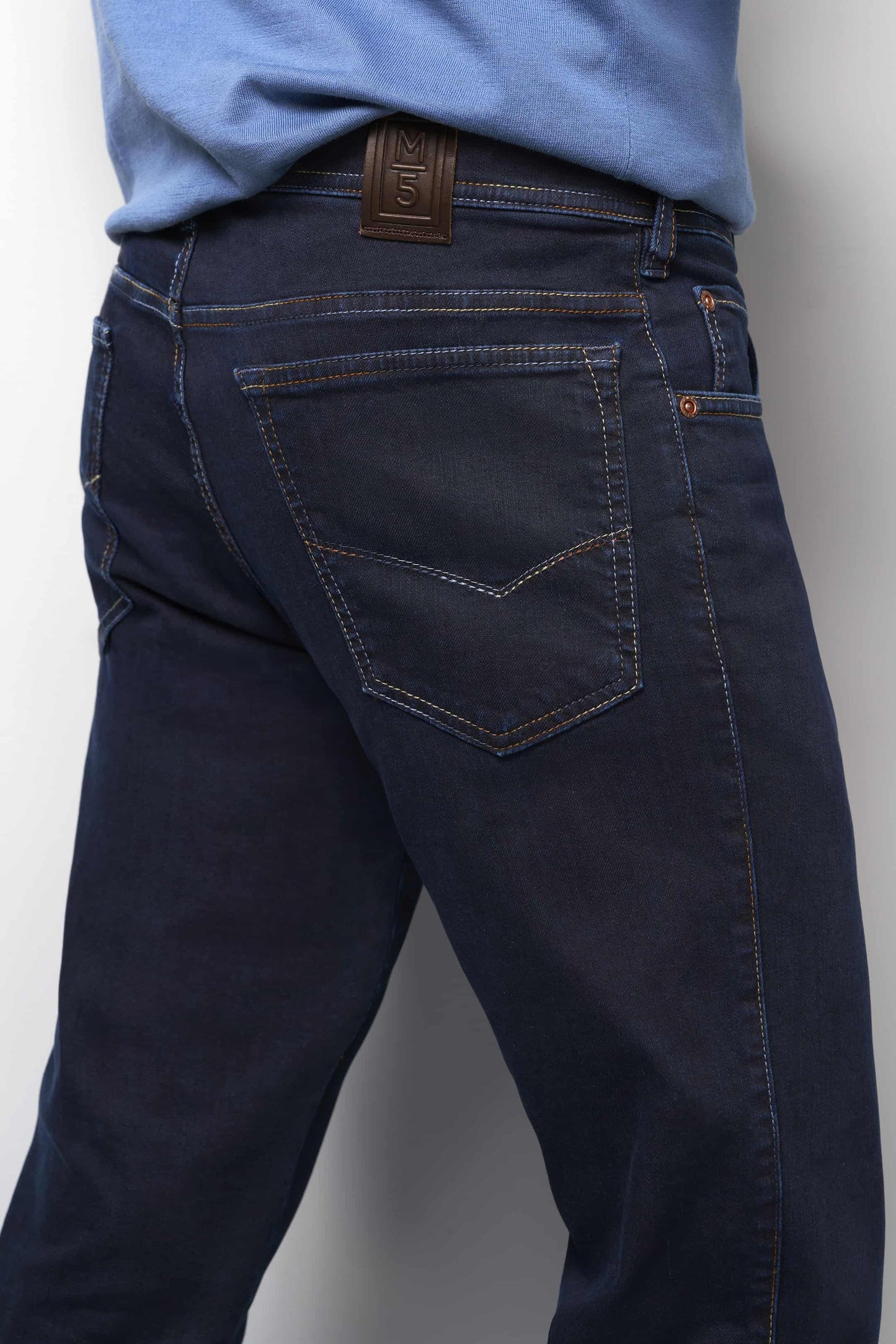 M5 Clean Dark Denim - Rainbow Stitch